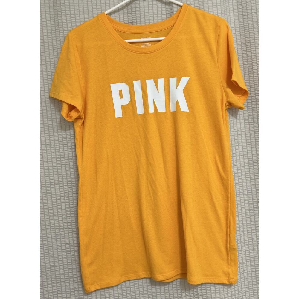 Victoria's Secret Pink Sunshine Yellow Campus T-Shirt, Size M, New With Tags